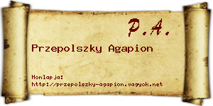 Przepolszky Agapion névjegykártya